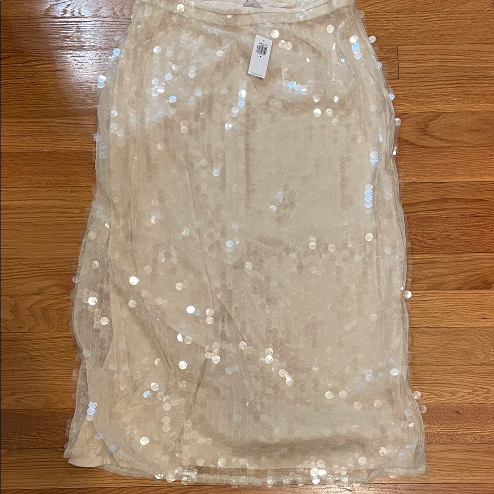 Sequin midi skirt